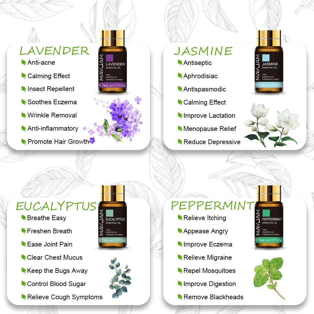 Pure Natural Plant Essential Oils Set